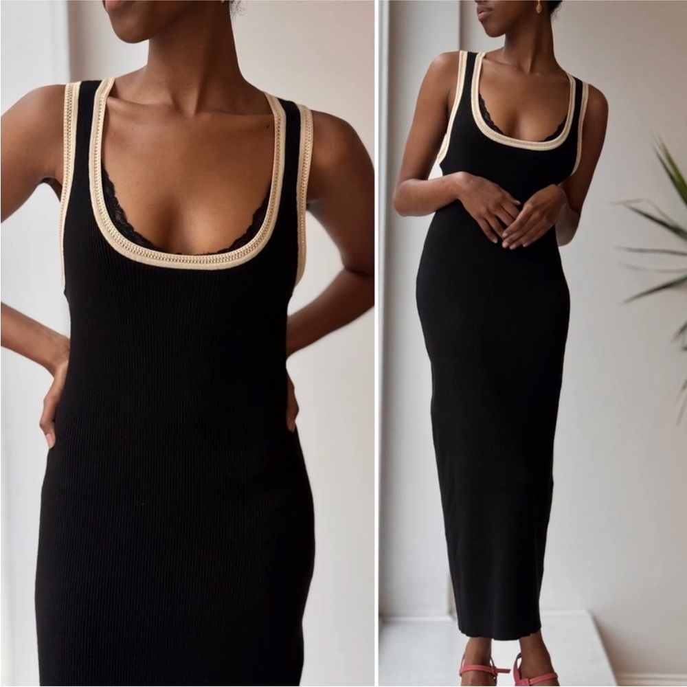 Caroline Constas Knit Midi Dress Navy S Cocktail Party Vacation Summer Nautical